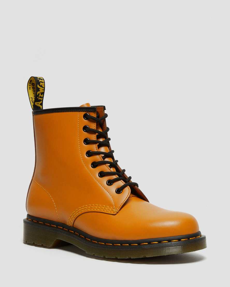 Dr. Martens 1460 Smooth Nahka Naisten Nauhalliset Nilkkurit - Oranssi Nilkkurit [718-QWKPJG]